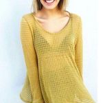 Honey Punch NEW Super Soft Lightweight Mustard Thermal Top Photo 2