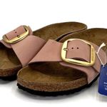 Birkenstock  Madrid Big Buckle Women's Size EU38 Pink Leather Sandals Narrow Photo 0