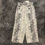 Anthropologie 🌺NWT MOON RIVER ANTHROPOLOGY BELTED SNAKE SKIN PRINT FLOWY PANTS SIZE MEDIUM🌺 Photo 1