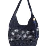 Mar Y Sol Aspen Raffia Shoulder Bag Navy Blue Photo 0