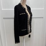 White House | Black Market Black Women’s Tweed Pearl Embellished Sweater Cardigan Size XS Photo 7