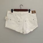 Free People NWT  White Beginner’s Luck Low Rise Slouch Jeans Shorts Size 32 Photo 3