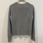 Only Mine 100% Cashmere polka dot cardigan• Size Medium Gray Photo 6