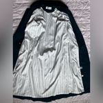 Vintage Black Velvet & Dark Green Long Wool Dressy Overcoat Holiday Photo 1