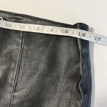 Camila Coelho NEW  Sz M Cora Leather Straight Leg Pants Split Hem Black Photo 9