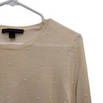 Brooks Brothers  346 Knit Textured Dots Long Sleeve Pullover Sweater Cream Large Photo 4