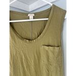 J.Crew  100% Cotton Army Green Pocket T-shirt Tank Dress Size L Photo 1