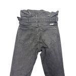 Kancan 1/24 High Rise Ankle Skinny Paperbag Black Jean Waist Tie Belt Gray Photo 7