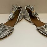 ASOS Design Silver Lace Up Flats / Shoes Photo 3