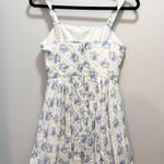 Altar'd State NWOT Altar’d State Elena Bubble Hem Floral Blue and White mini dress Easter spring Photo 5