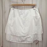 Lucky in Love Women’s XL White Tiered Skirt Athletic Tennis Golf Photo 0
