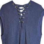 Chico's Chico’s Lace Back Maureen Sleeveless Sweater Vest‎ Blue NWT Sz 3/US XL 570181760 Photo 7