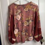 Free People  Flower Patch Boho Thermal Top Oversize Blouse Size XS Photo 4