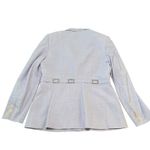 Vertigo Paris  (Made In France) Lilac Wool‎ Blend Silver Belted Blazer Size 14 Photo 6
