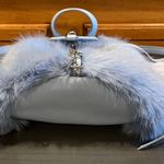 Rebecca Minkoff NWT Faux Fur Convertible Mini Julian Backpack - Powder Blue Photo 7