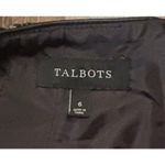 Talbots ⭐️  Lined Skirt‎ Straight Pencil Black Geometric Back Zip Slit Wool Blend Photo 3