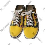 Vans  Women’s Floral Patterned Sneakers with YellowAccents Size 7 Photo 2