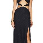 Luli Fama NEW  BRILLA Black Double Loop Bandeau Long Dress Small Photo 0