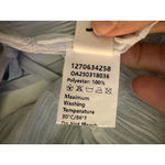 Commense Smocked Halter Crop Top Light Blue Ruffle Trim Women's Size S White Photo 5