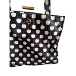 Kate Spade  Cream Black Apple Print Tote Nylon Shoulder Bag Photo 7