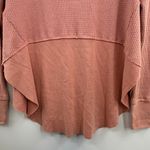 Free People We the Free Monterey Thermal Shirt  womens XS oversized pink V-neck Photo 6