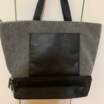 DSW faux wool & leather tote Photo 2