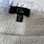 CLU One Shoulder Ruffled Sweatshirt In Heather Gray/White Gray Photo 4