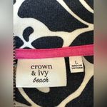 Crown & Ivy Beach Nautical Themed 1/4 Zipper Top Black And White Large Photo 3