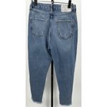 ZARA Womens Distressed Ripped Mom Jeans Blue Size 6 EUR38 High Rise Frayed Hem Photo 4
