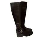 Vince Camuto  Farren Women's Riding Boots SZ 5.5 Black Leather Quiet Luxury Moto Photo 2