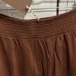 Matilda Jane NWT  Women's  Brown Alice Textured Wide Leg Cropped Pants Size Small . Photo 7