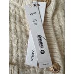 AQUA  Women's Cream Boucle Knit Cardigan Gold Button Front Pockets M‎ Photo 8