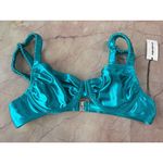 superdown Jessa Bikini Top in Teal Medium New Womens Swimsuit Photo 3