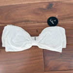 Lulus White Bow Bandeau Bikini Top Strapless Swimwear Size S Photo 1