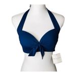 Liz Claiborne  Navy Blue Padded Swimsuit Top Photo 77