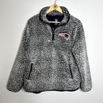 NFL New England Patriots Gray Sherpa Pullover Fleece Photo 3