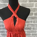 Amiana Halter Neck Beach Dress Terracotta Color Women’s Size Medium Red Photo 3