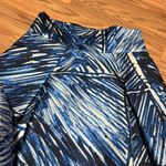 Milly  scribble print A-line midi skirt blue white size 4 Photo 1