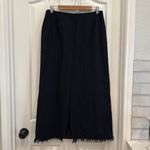 Harvé Benard Vintage fringe wool maxi skirt Photo 3