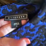 Metaphor  Blue and Black Sheath Dress 3/4 Sleeve Crew Neck Photo 1
