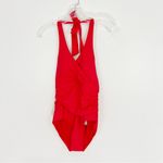 Boden USA Boden Levanzo Ruched Halter Swimsuit in Red Size 2 NWT Photo 3