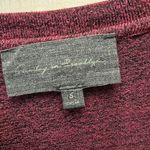 Sunday in Brooklyn {S}  Maroon Marl Twist Front Long Sleeve Blouse Top Photo 6