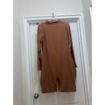 SKIMS Size 4X ALL-IN-ONE LONG SLEEVE MID THIGH ONESIE CARAMEL NWT Jumpsuit Photo 4
