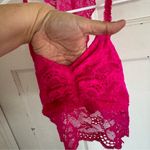 PINK - Victoria's Secret PINK Victoria’s Secret hot pink lace bralette size medium Photo 1