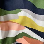 Equipment Camo Print Tie Sleeve 100% Silk Blouse Size L Photo 5