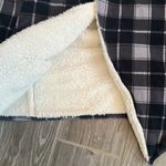 Matilda Jane Womens  size small S reversible Sherpa black gray plaid winter vest Photo 2