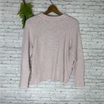 Lucky Brand  Pale Pink Cotton Blend Crewneck Knit Sweater Photo 4