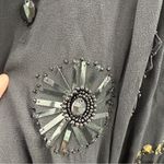 Yoana Baraschi Anthropologie  100% Silk Black Beaded Sleeveless‎ Top Sz S Photo 5