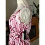 Lulus Pink White Floral Sunrise In Paradise Maxi Dress With Straps Tropical NWT Photo 4