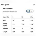 NEW White Lace Long Sleeve Sheer Top Large Photo 3